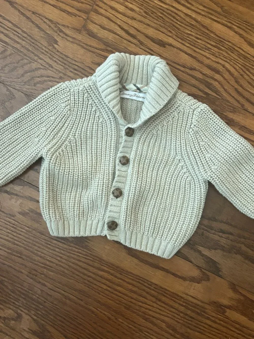 Tommy Bahama Baby Boy Chunky Ribbed Cardigan Sweater Size 3-6 Months iPreppy